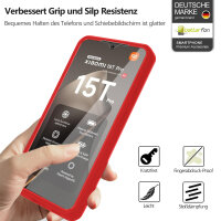 360° Grad Hülle Xiaomi 15T Pro Rundum vollschutz Integriertem Displayschutz in Rot