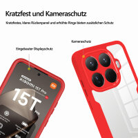 360° Grad Hülle Xiaomi 15T Pro Rundum vollschutz Integriertem Displayschutz in Rot