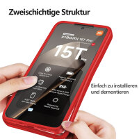 360° Grad Hülle Xiaomi 15T Pro Rundum vollschutz Integriertem Displayschutz in Rot