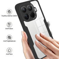 360° Grad Hülle Xiaomi 15T Pro Rundum vollschutz Integriertem Displayschutz in Schwarz