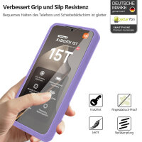 360° Grad Hülle Xiaomi 15T Rundum vollschutz Integriertem Displayschutz in Lila