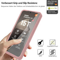 360° Grad Hülle Xiaomi 15T Rundum vollschutz Integriertem Displayschutz in Rosa