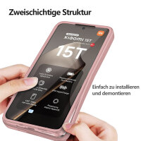 360° Grad Hülle Xiaomi 15T Rundum vollschutz Integriertem Displayschutz in Rosa