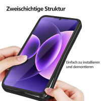 360° Grad Hülle für Xiaomi 17 Rundum vollschutz Integriertem Displayschutz in Schwarz