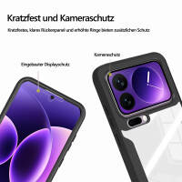 360° Grad Hülle für Xiaomi 17 Pro Rundum vollschutz Integriertem Displayschutz in Schwarz