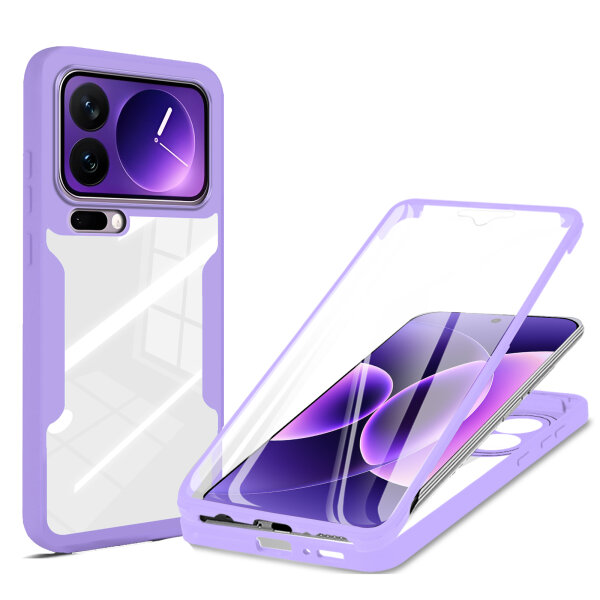 360° Grad Hülle für Xiaomi 17 Pro Rundum vollschutz Integriertem Displayschutz in Lila