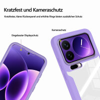 360° Grad Hülle für Xiaomi 17 Pro Rundum vollschutz Integriertem Displayschutz in Lila