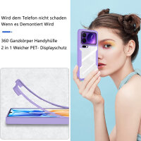 360° Grad Hülle für Xiaomi 17 Pro Rundum vollschutz Integriertem Displayschutz in Lila