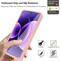 360° Grad Hülle für Xiaomi 17 Pro Rundum vollschutz Integriertem Displayschutz in Rosa
