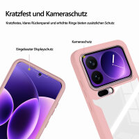 360° Grad Hülle für Xiaomi 17 Pro Rundum vollschutz Integriertem Displayschutz in Rosa
