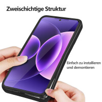 360° Grad Hülle für Xiaomi 17 Pro Max Rundum vollschutz Integriertem Displayschutz in Schwarz