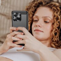 Carbon Hülle für Honer X5C / Honer X5C Plus Handyhülle Backcover TPU Silikon Bumper