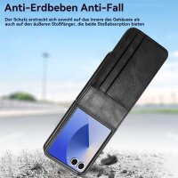Hülle für Samsung Galaxy Z Flip 7 - Handyhülle Schutzhülle Flip Case Etui TPU Schwarz
