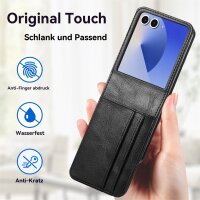 Hülle für Samsung Galaxy Z Flip 7 - Handyhülle Schutzhülle Flip Case Etui TPU Schwarz