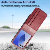 Hülle für Samsung Galaxy Z Flip 7 - Handyhülle Schutzhülle Flip Case Etui TPU Weinrot