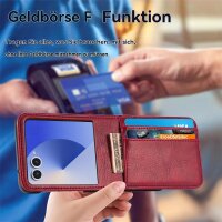 Hülle für Samsung Galaxy Z Flip 7 - Handyhülle Schutzhülle Flip Case Etui TPU Weinrot