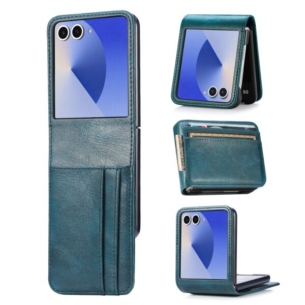 Hülle für Samsung Galaxy Z Flip 7 - Handyhülle Schutzhülle Flip Case Etui TPU Petrol