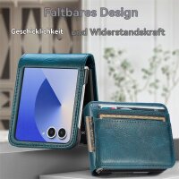 Hülle für Samsung Galaxy Z Flip 7 - Handyhülle Schutzhülle Flip Case Etui TPU Petrol