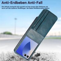 Hülle für Samsung Galaxy Z Flip 7 - Handyhülle Schutzhülle Flip Case Etui TPU Petrol