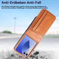 Hülle für Samsung Galaxy Z Flip 7 - Handyhülle Schutzhülle Flip Case Etui TPU Braun