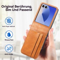Hülle für Samsung Galaxy Z Flip 7 - Handyhülle Schutzhülle Flip Case Etui TPU Braun