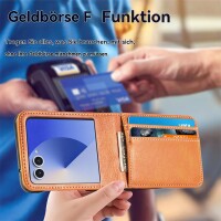 Hülle für Samsung Galaxy Z Flip 7 - Handyhülle Schutzhülle Flip Case Etui TPU Braun
