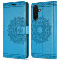 Hülle für Samsung Galaxy A36/ A56 Handy Tasche Case Schutzhülle Schale Etui BF Mandala Blau
