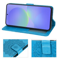 Hülle für Samsung Galaxy A36/ A56 Handy Tasche Case Schutzhülle Schale Etui BF Mandala Blau