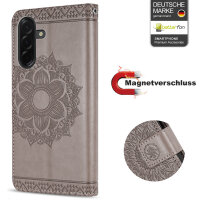 Hülle für Samsung Galaxy A36/ A56 Handy Tasche Case Schutzhülle Schale Etui BF Mandala Grau