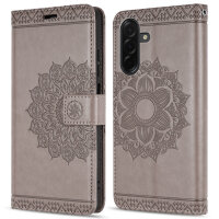 Hülle für Samsung Galaxy A36/ A56 Handy Tasche Case Schutzhülle Schale Etui BF Mandala Grau