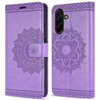Hülle für Samsung Galaxy A36/ A56 Handy Tasche Case Schutzhülle Schale Etui BF Mandala Lila