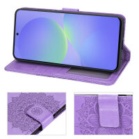 Hülle für Samsung Galaxy A36/ A56 Handy Tasche Case Schutzhülle Schale Etui BF Mandala Lila