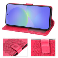 Hülle für Samsung Galaxy A36/ A56 Handy Tasche Case Schutzhülle Schale Etui BF Mandala Rot