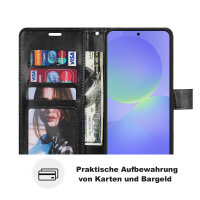 Hülle für Samsung Galaxy A36/ A56 Handy Tasche Case Schutzhülle Schale Etui BF Mandala Schwarz