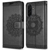 Hülle für Samsung Galaxy A36/ A56 Handy Tasche Case Schutzhülle Schale Etui BF Mandala Schwarz
