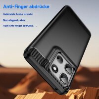 Carbon Hülle für Moto G56 Hülle Handyhülle Outdoor Handy Tasche Bumper Case Back Cover