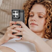 Carbon Hülle für Moto G56 Hülle Handyhülle Outdoor Handy Tasche Bumper Case Back Cover