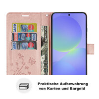 Hülle für Samsung Galaxy A36/ A56 Handy Tasche Case Schutzhülle Schale Etui BF Flower Rosegold