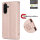 Hülle für Samsung Galaxy A36/ A56 Handy Tasche Case Schutzhülle Schale Etui BF Flower Rosegold