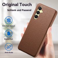 Hülle Handyhülle Stoßfeste Handy Tasche Ultra-Dünn Case Leder Bumper für Samsung Galaxy A26 Braun