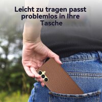 Hülle Handyhülle Stoßfeste Handy Tasche Ultra-Dünn Case Leder Bumper für Samsung Galaxy A26 Braun