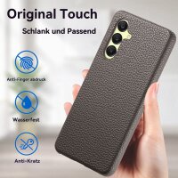 Hülle Handyhülle Stoßfeste Handy Tasche Ultra-Dünn Case Leder Bumper für Samsung Galaxy A26 Grau