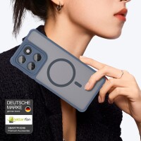 Magsafe Handyhülle für Motorola Edge 60 / Edge 60 Fusion Matt Case Schutzhülle Kratzfest Magnet Hülle Blau
