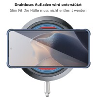 Magsafe Handyhülle für Motorola Edge 60 / Edge 60 Fusion Matt Case Schutzhülle Kratzfest Magnet Hülle Blau