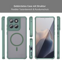 Magsafe Handyhülle für Motorola Edge 60 / Edge 60 Fusion Matt Case Schutzhülle Kratzfest Magnet Hülle Grün