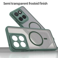 Magsafe Handyhülle für Motorola Edge 60 / Edge 60 Fusion Matt Case Schutzhülle Kratzfest Magnet Hülle Grün