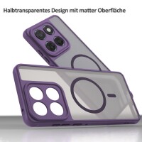 Magsafe Handyhülle für Motorola Edge 60 / Edge 60 Fusion Matt Case Schutzhülle Kratzfest Magnet Hülle Lila