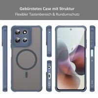 Magsafe Handyhülle für Motorola Moto G56 Matt Case Schutzhülle Kratzfest Magnet Hülle Blau