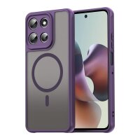 Magsafe Handyhülle für Motorola Moto G56 Matt Case Schutzhülle Kratzfest Magnet Hülle Lila