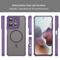 Magsafe Handyhülle für Motorola Moto G56 Matt Case Schutzhülle Kratzfest Magnet Hülle Lila